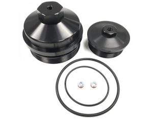 03-07 6.0L Powerstroke Billet Engine Oil and Fuel Filter Cap Set