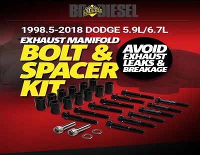 5.9L-6.7L Exhaust Manifold Bolt/Spacer Kit